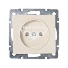 LEZARD RAIN Розетка одинарная б/з ПБТ, крем, (без рамки)