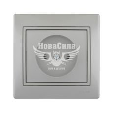 LEZARD MIRA Розетка одинарная б/з, серый металлик