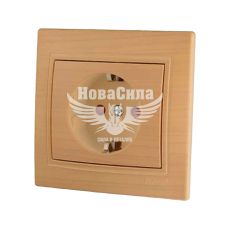 LEZARD MIRA Розетка одинарна б/з, клен