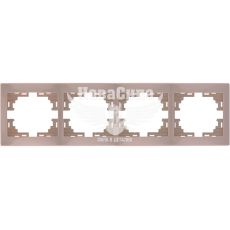 LEZARD MIRA Рамка 4-а горизонтальна, крем
