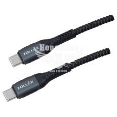 Кабель для зарядки моб. телеф. USB-C 1м. 60W (Zollex) (Type-C)