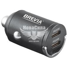 Зарядное для портативных устройств 12-24V (Brevia) 2USB-C, 40W