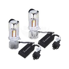 Лампочка LED H4 (Cyclone) (G11 6000K) з лінзами