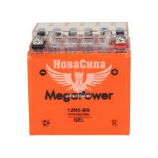 АКБ мото гелевый 12V 5-А/Ч R+ (MegaPower) (120х60х130)