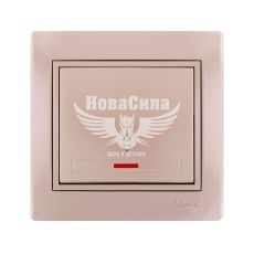 LEZARD MIRA Вимикач прохідний одинарний з підсвіткою, перлинно білий