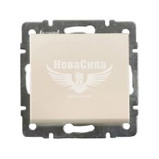 LEZARD RAIN Вимикач одинарний, перлинно-білий перламутр, без рамки