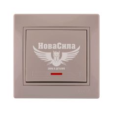 LEZARD MIRA Вимикач одинарний з підсвіткою, крем