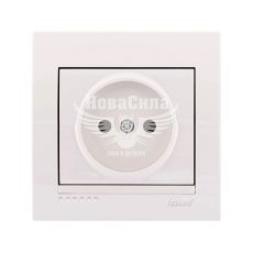 LEZARD DERIY Розетка одинарна б/з, білий