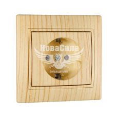 LEZARD MIRA Розетка одинарна з/з ПБТ, дуб вибілений матовий