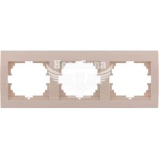 LEZARD DERIY Рамка 3-а горизонтальна, крем
