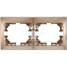 LEZARD MIRA Рамка 2-а горизонтальна, світло-коричневий перламутр