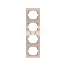 LEZARD DERIY Рамка 4-я вертикальная, крем