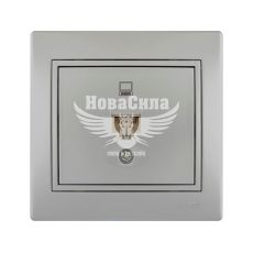 LEZARD MIRA Розетка комп'ютерна RJ45 CAT5, сірий металік