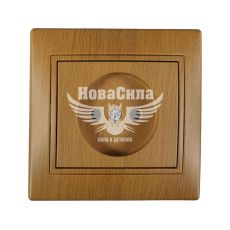 LEZARD MIRA Розетка одинарна б/з ПБТ, дуб класичний матовий