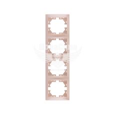 LEZARD MIRA Рамка 4-я вертикальная, жемчужно белый