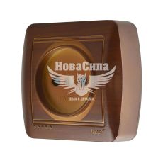 LEZARD DEMET Розетка одинарная б/з, античный махагон