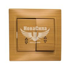 LEZARD MIRA Выключатель проходной двойной, клен