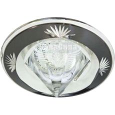 Світильник вбудований Feron DL2012 круглий під лампу G5.3 MR16, чорне срібло