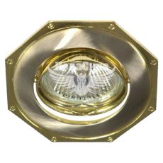 Світильник вбудований Feron 305T багатокутний під лампу G5.3 MR16, титан золото