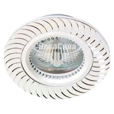 Світильник вбудований Feron GS-M392 круглий під лампу G5.3 MR16, срібло