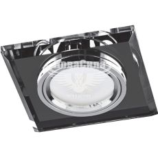 Світильник вбудований Feron 8170-2 квадратний під лампу G5.3 MR16, сірий срібло