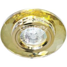 Світильник вбудований Feron 8050-2 круглий під лампу G5.3 MR16, жовтий золото