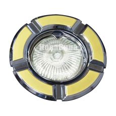 Світильник вбудований Feron 098T поворотний під лампу G5.3 MR16, хром золото