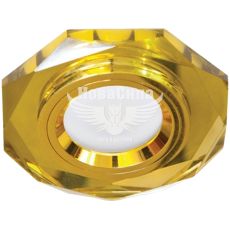 Светильник встроенный Feron 8020-2 граненый под лампу G5.3 MR16, золото