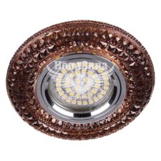 Светильник встроенный Feron CD877 круглый под лампу G5.3 MR16, с подсветкой чайный