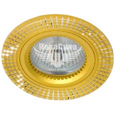 Світильник вбудований Feron GS-M369 круглий під лампу G5.3 MR16, золото