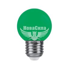 Світлодіодна лампа E27 Feron LB-37 1Вт G45 зелена