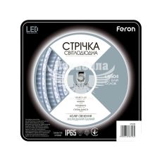 Світлодіодна стрічка Feron LS604 12В 4.8Вт/м IP65 білий 5м