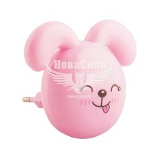 Світильник нічник Feron FN1167 зайчик рожевий вушка вниз