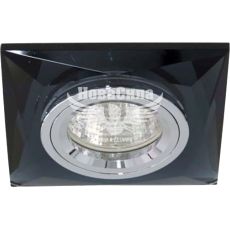 Світильник вбудований Feron 8150-2 квадратний під лампу G5.3 MR16, сірий срібло