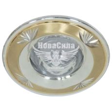 Світильник вбудований Feron 2011DL круглий під лампу G5.3 MR16, золото срібло