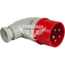 Силова вилка переносна кутова E.NEXT 3Р+N+Z, 400В, 16А, IP44