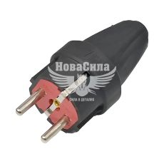 Вилка електрична Horoz Electric з заземленням 16А (каучук)