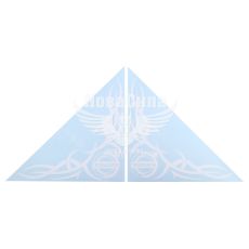 Наклейка Кутова (скла бокового) (Volvo) (біла) 31х31