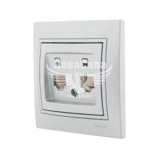LEZARD MIRA Розетка компьютерная двойная RJ45 CAT5, серый металлик