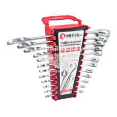 Набір ключів ріжково-накидних (Intertool) 12шт. (6-22мм.)
