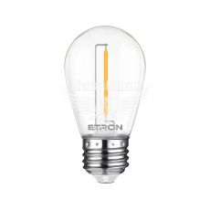 Светодиодная лампа E27 ETRON Filament 1Вт 2500K S14 прозрачный пластик