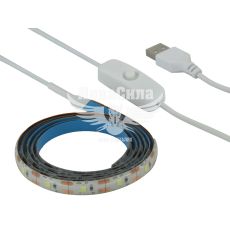 Світлодіодна стрічка (КНР) LED біла 1м. від USB 5V 4W 6000К 60LED