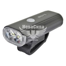 Фара велосипедна (Greys) LED 750lm, IPX4, 4000mAh, кріпл. на кермо, 8 реж. роботи, microUSD