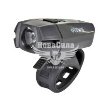 Фара велосипедна (Greys) 1xCree LED 400lm, IPX4, кріпл. на кермо, 1050mAh, 6 реж. роботи, USD порт