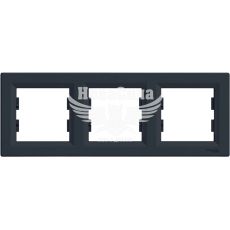 Schneider Electric Asfora Рамка 3-а горизонтальна, антрацит