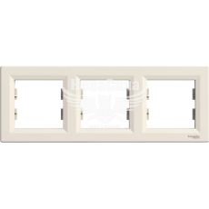 Schneider Electric Asfora Рамка 3-а горизонтальна, кремова