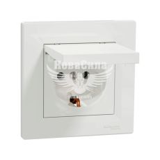 Schneider Electric Asfora Розетка одинарна з/з з кришкою, білий