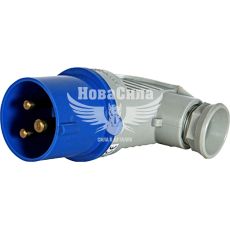 E.NEXT Силова вилка переносна кутова 2Р+Z, 250В,16A,IP44