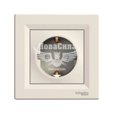 Schneider Electric Asfora Розетка одинарна з/з, кремова