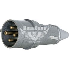 E.NEXT Силова вилка переносна металева 3Р+Z, 400В, 32А, IP44